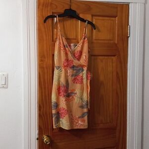 Shein Orange Tropical Dress Size Small